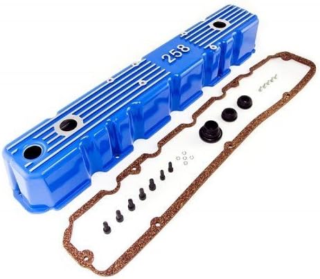 Omix-ADA 17401.11 Blue Aluminum Valve Cover, 81-87 Jeep CJ And Wrangler