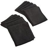 Bardwil Microfiber Barmop, Pack of 12 Dishcloths, Black