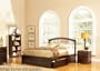 Queen Size Windsor Style Platform Bed with Flat Panel Footboard Antique Walnut Finish