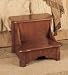 Step Stool with Storage and Carved Acanthus Corner Posts in Mahogany Finish