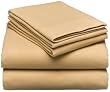 Pinzon 160-Gram Solid Flannel Queen Sheet Set, Camel