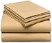 Kitchen & Housewares : Pinzon 160-Gram Solid Flannel Queen Sheet Set, Camel