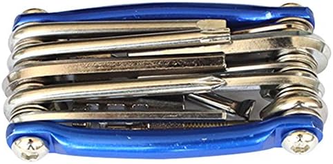 Bicycle Bike Repair tools Mini Folding Set Kit with Chain Tool, Screwdriver and Torx T-25 Cycle Zone (Blue)