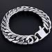 Trendsmax Heavy Mens Bracelet Chain 316L Stainless Steel Silver Black Color Punk Double Curb Cuban Rombo Link 15mm/16mm