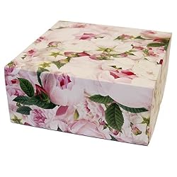Scattered Roses - Set of 4 Two Piece Gift Boxes (8" x 8" x 3.5")