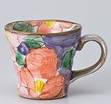 彩山茶花マグオレンヂ　【マグカップ 美濃焼】