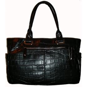 Women's Nine West Handbag Purse City Croc Available in Several Colors.