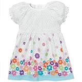 The Childrens Place Girls White Smkd Brdr Dress 2