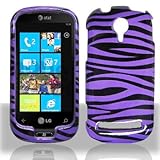 Premium - LG C900/Quantum Purple/Black Zebra Cover - Faceplate - Case - Sna ....