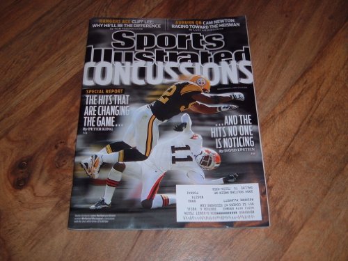 Sports Illustrated, November 1, 2010-CONCUSSIONS. Cover photo of Pittsburgh Steelers linebacker James Harrison's hit on Cleveland Brown's receiver Mohamed Massaquoi which gave him a concussion and a $75,000 fine to Harrison.