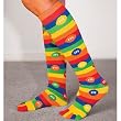 M&M's Candy Fun To Wear Brightly Colored Knee High Toe Socks