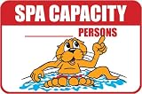 Rex Otter Pool Sign - Spa Capacity
