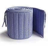Tadpoles Basics Navy Gingham Bumper