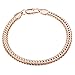 Trendsmax 6mm Braided Foxtail Rose Gold Plated Bracelet Unisex Womens Girls Boys Mens Chain