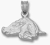 Arkansas Razorbacks 1/2 Razorback Pendant - 14KT White Gold Jewelry