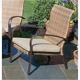 Loggia Stackable Wicker Lounge Chair With Cushion