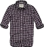 Abercrombie & Fitch Classic Plaid Button Down, Burgundy Plaid