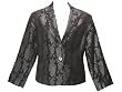 Anne Klein Glittery Black Silk Blazer Jacket 20W