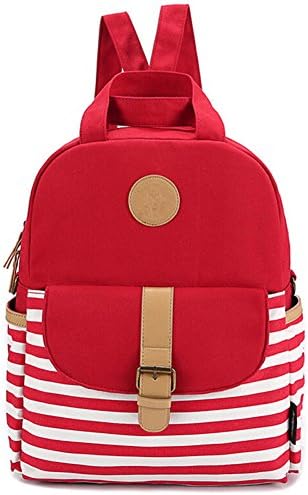 Caroata Causal Style Thickened Canvas Laptop Bag Shoulder Daypack School Backpack