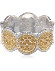 Anna Beck Designs "Gili" 18k Gold-Plated Wire Rimmed Disk Ring