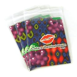 Lixx by Trustex Latex Dams Dental Dams Grape Flavor 12 count