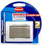 H&auml;hnel HL-D16 7,2V 2200mAh silber metallic Li-Ion Ersatzakku Typ Panasonic CGR-D16