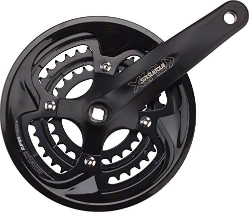 SR Suntour Crankset Xcm 9 speed 48/36/26 170mm Square Taper, Black