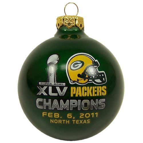 GREEN BAY PACKERS SUPER BOWL 45 CHAMPIONS CHRISTMAS ORNAMENT