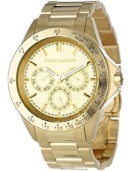 Vince Camuto Womens VC/5006CHGB Gold-Tone Multi-Function Bracelet Watch