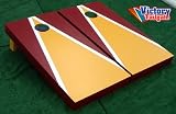 Yellow & Maroon Custom Painted Cornhole Bag Toss Game Set