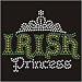Women's Sweatshirt : Irish Princess - Embellished Rhinestones - St Patricks Day