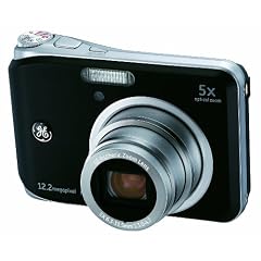 GE General Electric A1250 Digitalkamera (12 Megapixel, 5-fach opt. Zoom, 6,4 cm (2,5 Zoll) Display, Auto Panorama, Bildstabilisator) schwarz