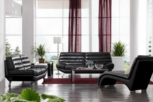 2918 Modern Bonded Leather Sofa Set