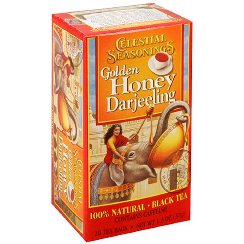 Celestial Seasonings Black Tea, Golden Honey Darjeeling, Tea Bags, 20-Count Boxes (Pack of... by Celestial Seasonings