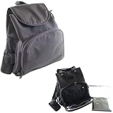 Luvable Friends Back Pack N Go Diaper Bag - Black by Luvable Friends