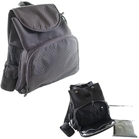 Luvable Friends Back Pack N Go Diaper Bag - Black