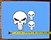 The Punisher Skull - Set of 3 HQ 2 Color White on Black Vinyl Sticker Decals!