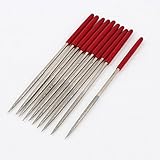 uxcell 丸 ダイヤモンド レッドのハンドル 宝石細工 宝石商 3mm x 140mm