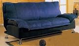 Futon Sofa Sleeper In Blue And Black