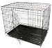 Pet Supplies : Dog and Cat Kennel Black - 24x17x20