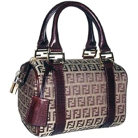 Fendi Beige and Brown Zucchino Canvas Mini Tube Duffel 8BL071-TN9-F0LK9