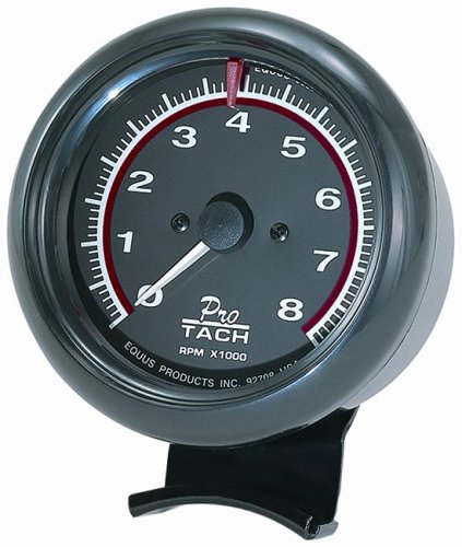 Equus 6088 Black Tachometer - Measures 3 3/8-Inches