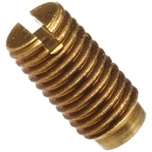 Brass Vee Jewel Assembly Spring Loaded .175" Length , Angle 80 / 85 Degrees , Vee Depth .015" / .020" , #2-80 UNS-3A Thread