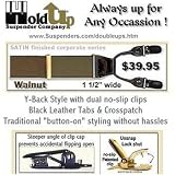 Satin Finished Double-ups Dual Clip Suspenders Y-back Style