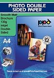 Inkjet BROCHURE and flyer paper-Ultra Smooth Double sided 130g A4 x 100 sheets *Best Seller*