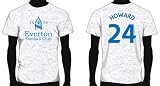 Everton: Tim Howard Hero Basic Logo Soccer Tee, Adult Large - Ash Grey