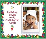 Holiday Hugs for My Awesome Aunt Christmas Picture Frame Gift