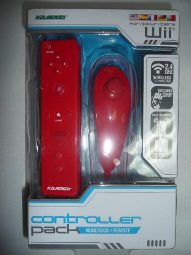 Nintendo Wii Controller Pack Remote and Nunchuck - Red