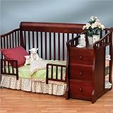 Sorelle Tuscany More 4-in-1 Convertible Crib and Changer Set in Cherry