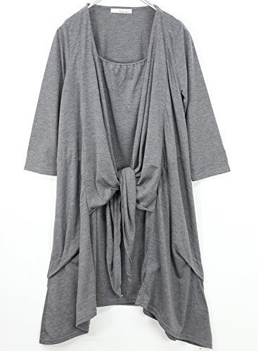 [アンドイット] and it_ 2wayフロントリボンドレープワンピース